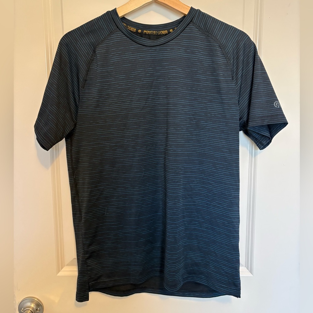 Champion Men's Dark Blue Striped Tee